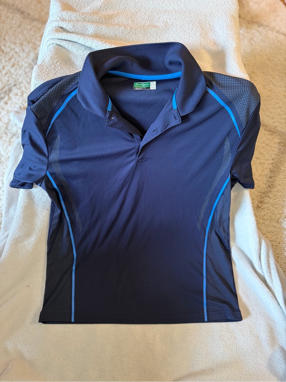 Hogan Navy Polo with Bright Blue Piping